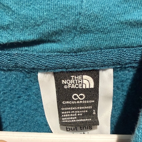 The North Face Women’s Blue/Teal Hoodie Sweater Size L - Picture 4 of 4
